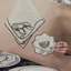 Line Drawing Embroidered Linen Coasters