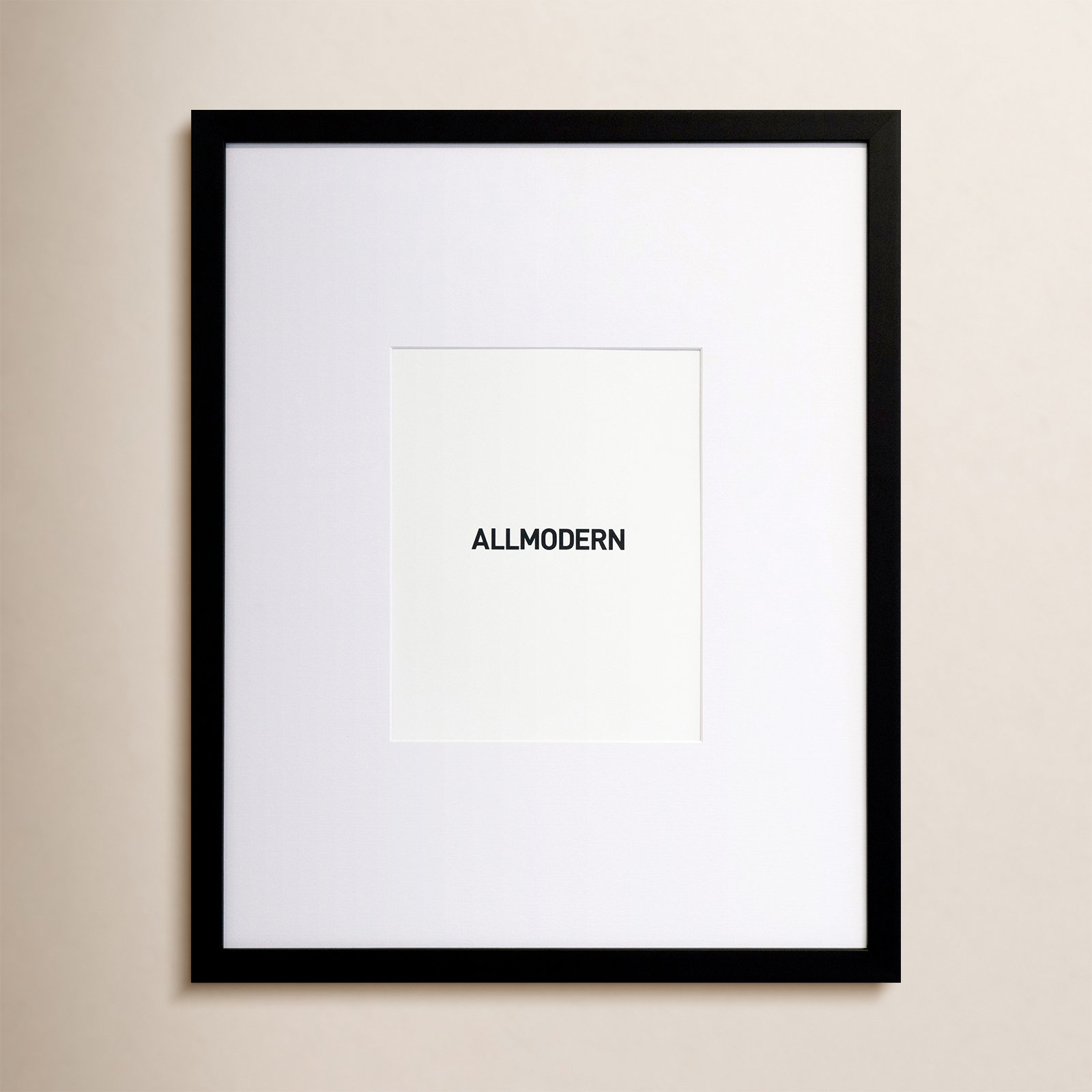 Capullo Wood Matte Picture Frame with Mat, 12" x 18", Black, 18" x 24"