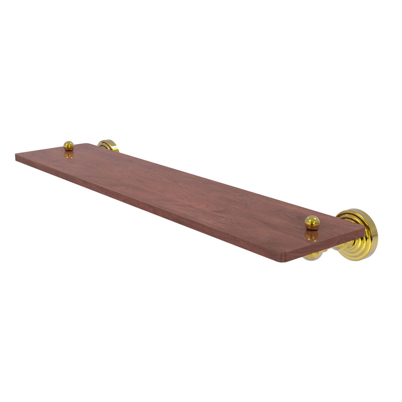 Beresford Bracket Shelf, Polished Brass, 2.5" H x 22" W x 5" D