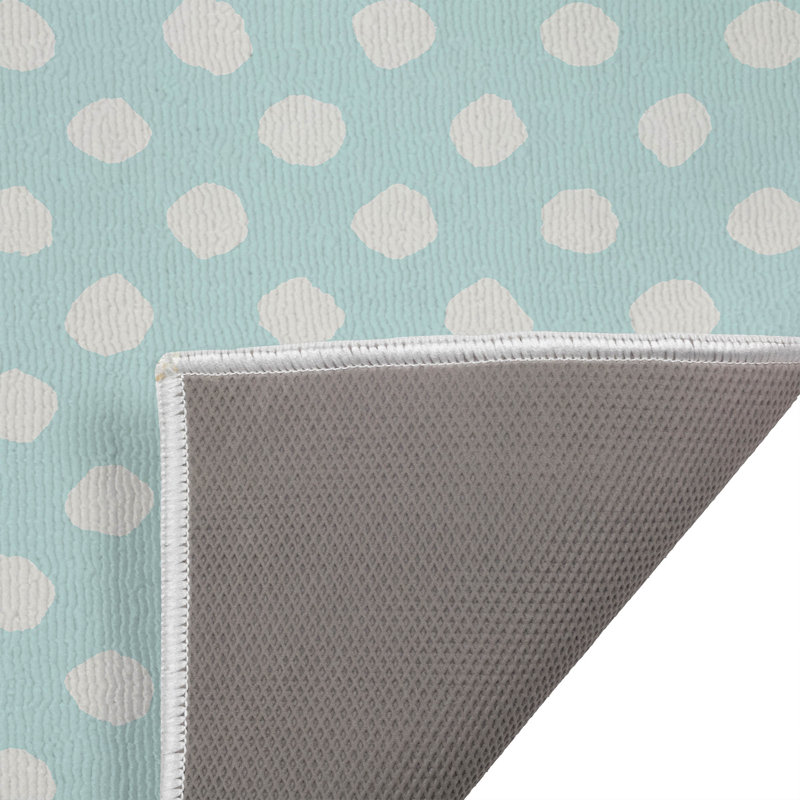 Paillasson Large Large Dot, Bleu clair, bleu, L 24 po x L 17 po