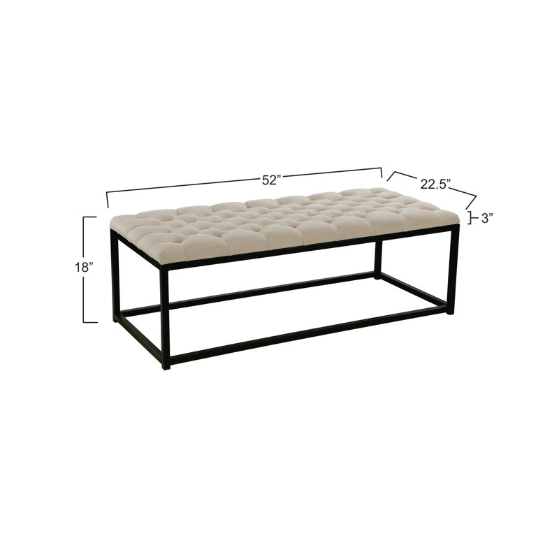 Almonte Polyester Upholstered Bench