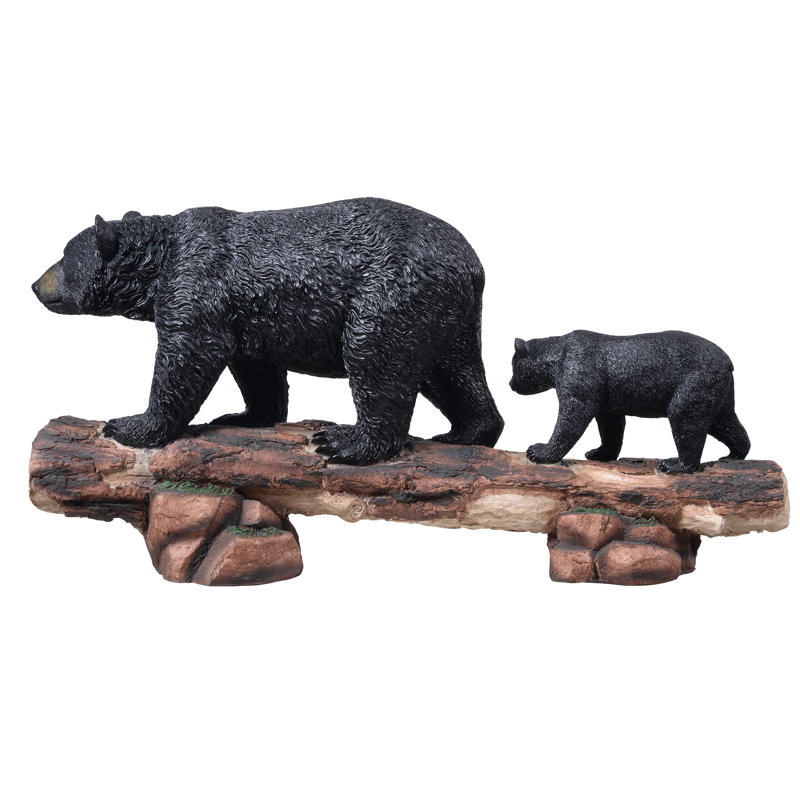 Statue de deux ours noirs