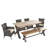 Arbus Rectangular 6-Person 70.75" Long Dining Set with Cushions