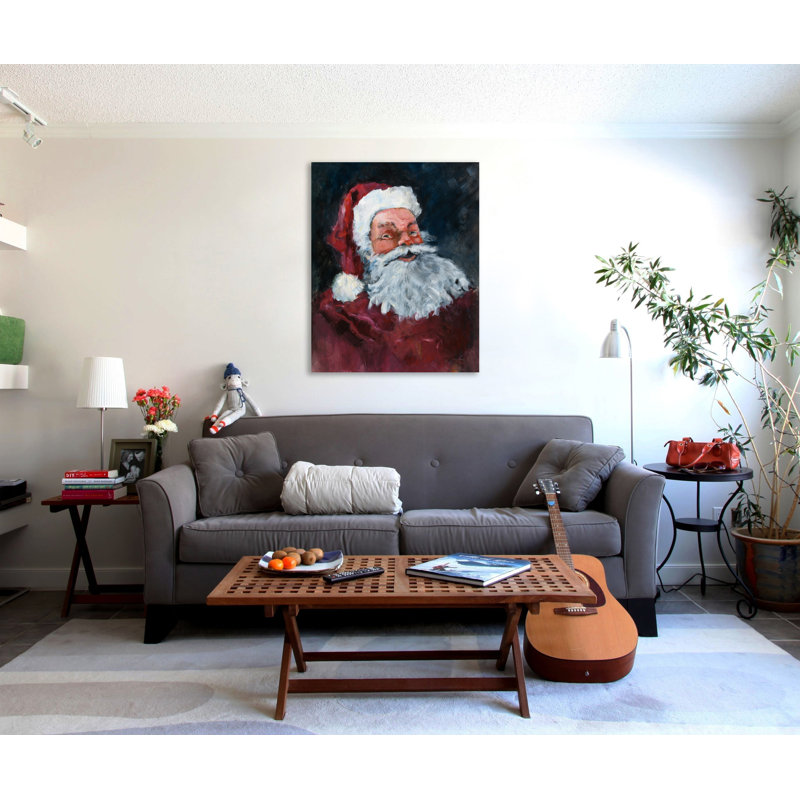 «Jolly Santa» par Avery Tillmon - Toile tendue, H 25 po x l 20 po x P 1,5 po
