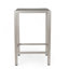 Table de bar d'extérieur en aluminium 43 po avec plateau en rotin PE, finition grise
