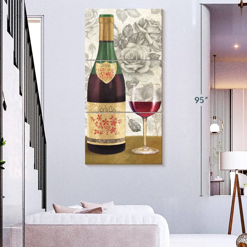 Vin et roses II, H 80 po x l 39 po