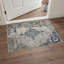 Tapis d'intérieur bleu / gris délavé à la machine à motif abstrait à motif médaillon abstrait Combs Vesper-362461416