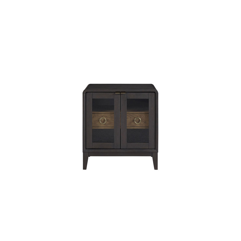Table de chevet en verre
