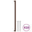 Metro Lane Cabinet Handles 10 Pcs Silver 192 Mm Stainless Steel-1206590062-1206590061
