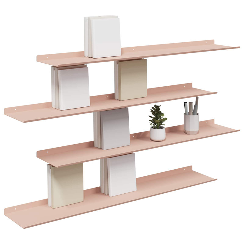 Steel Floating Shelf, Pink