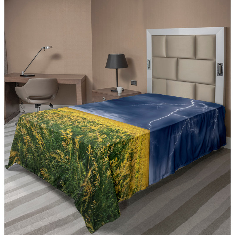 Drap-housse Ambesonne, Drap plat pour lit simple