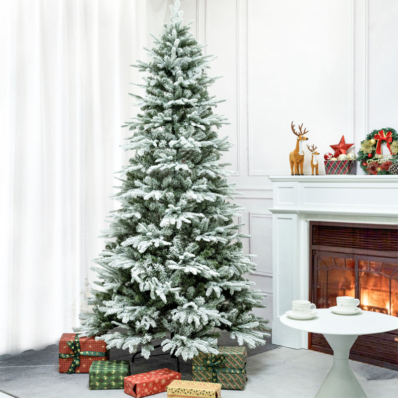 Pine Flocked Christmas Tree, 6'