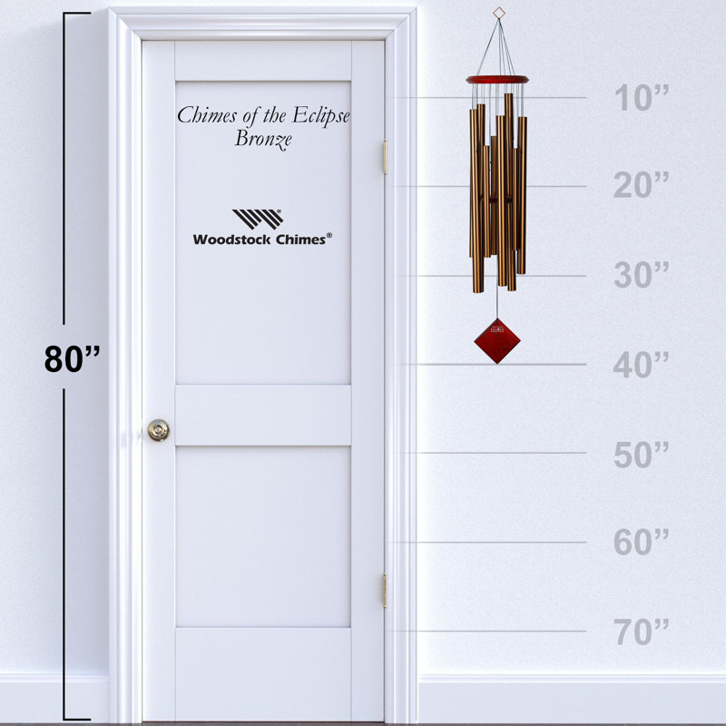 Metal Astrology & Stars Wind Chime, Bronze
