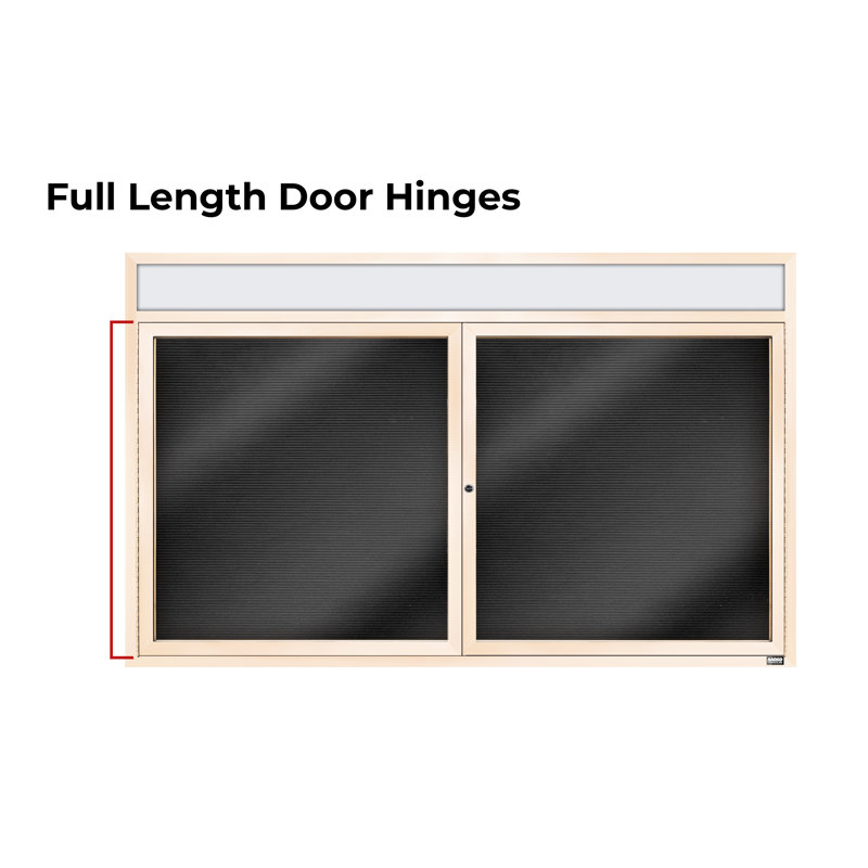 Carte à fixation murale délimitée directory cabinet, Ivoire thermolaqué, Deux, H 36 po x l 60 po