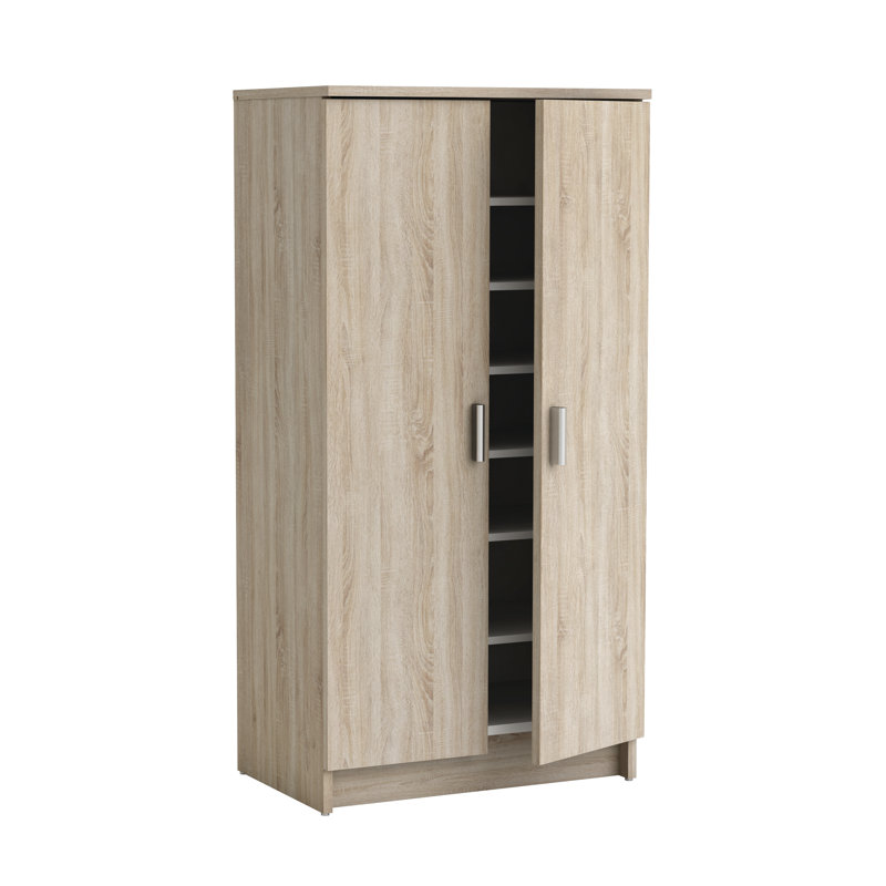 Shoes 21 Pair Shoe Storage Cabinet, Oak