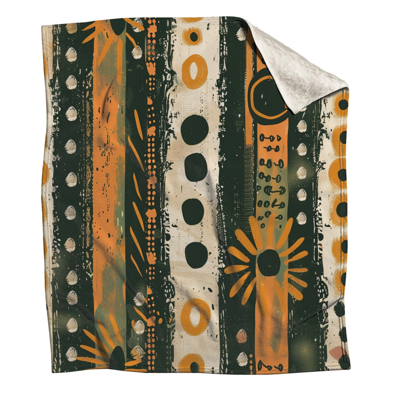 Couvertures à rayures géométriques abstraites, L 60 po x H 80 po