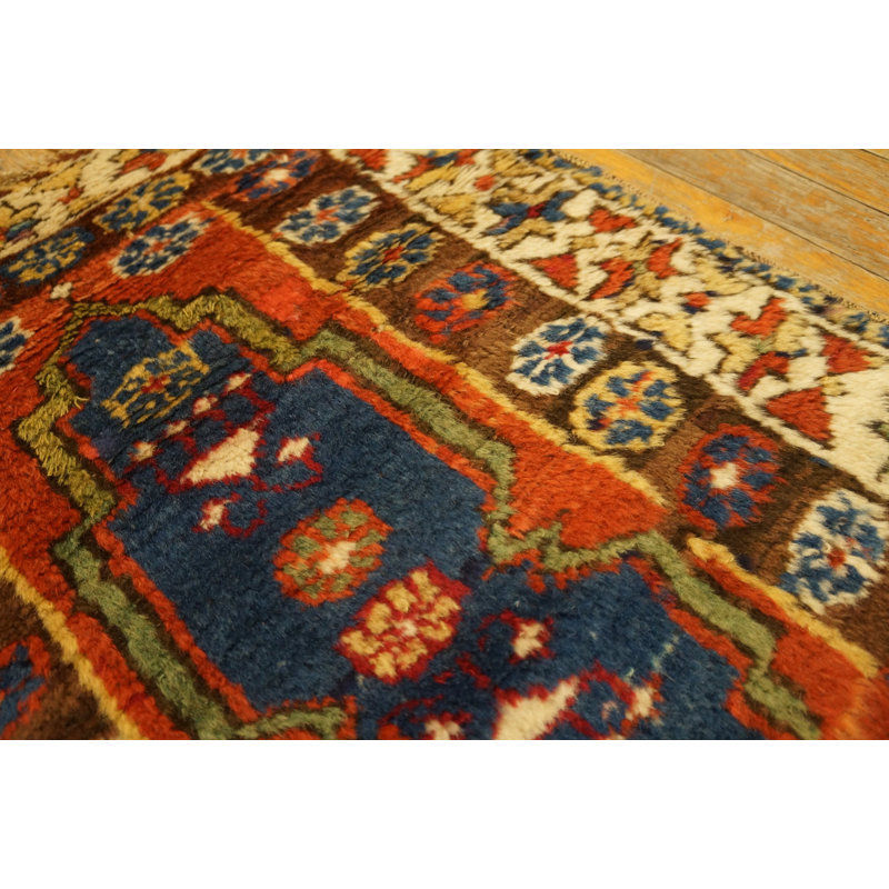 Small Scatter Size Antique Rustic Tribal Wool Pile Turkish Yastik Throw Rug