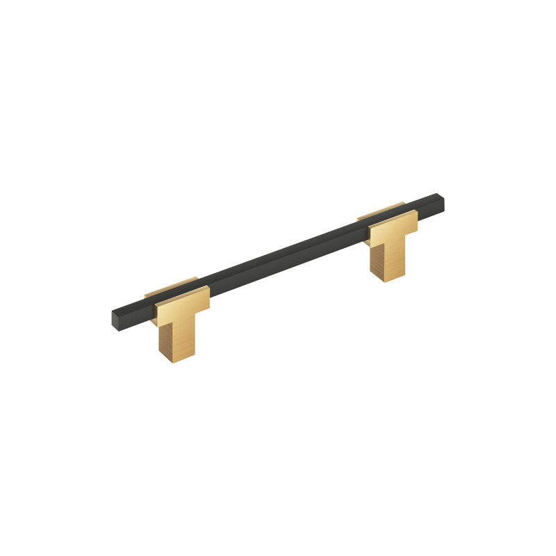 Poignée barre Urbanite, 8 13/16", Champagne Bronze/Matte Black