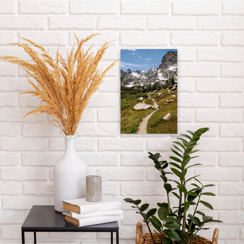 Contemporary Art Peaceful Serene Abstract Pine Tree Forest Landscape Wall Art 1 Piece Wrapped Canvas Wall Art