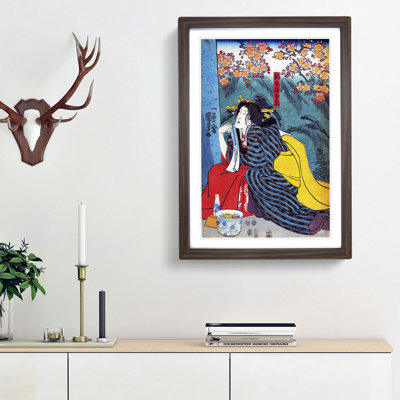 Kneeling Woman by Utagawa Kuniyoshi - Picture Frame Art Print