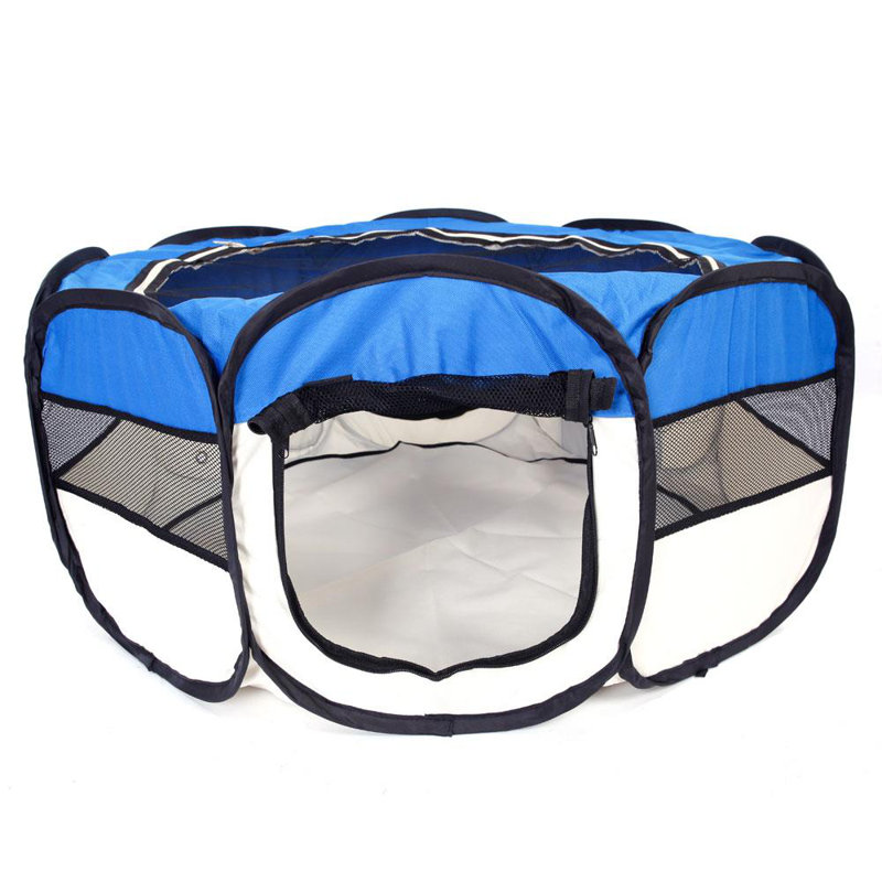 Enclos pour animaux Oxford, Bleu, H 14,6 po