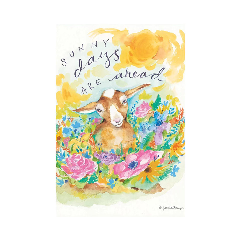 Sunny Days Ahead 1 Piece Wrapped Canvas Painting, 30.48 cm H x 45.72 cm W