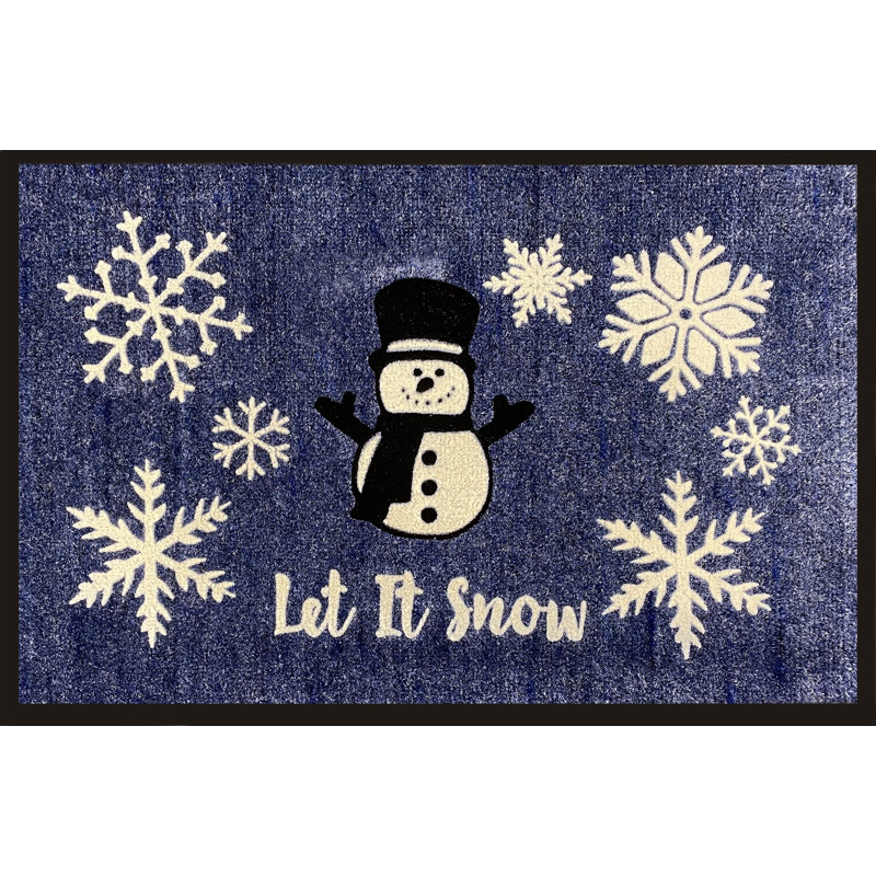 Flocked Holiday Rugs