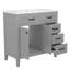 Meuble-lavabo 36 po avec lavabo, armoire de salle de bain avec tiroirs, structure solide et panneau de fibres à densité moyenne-1388293188