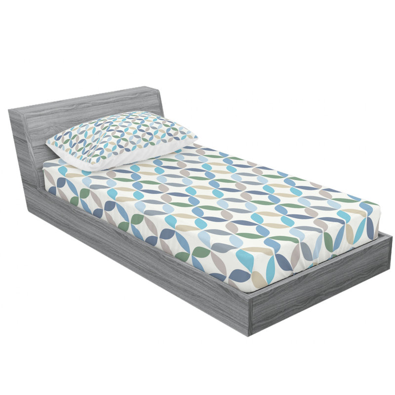 Microfiber Polka Dots Sheet Set, Full Sheet Set with Fitted Sheet, Blue