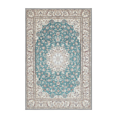 Tapis oriental bleu / gris Cuadrado