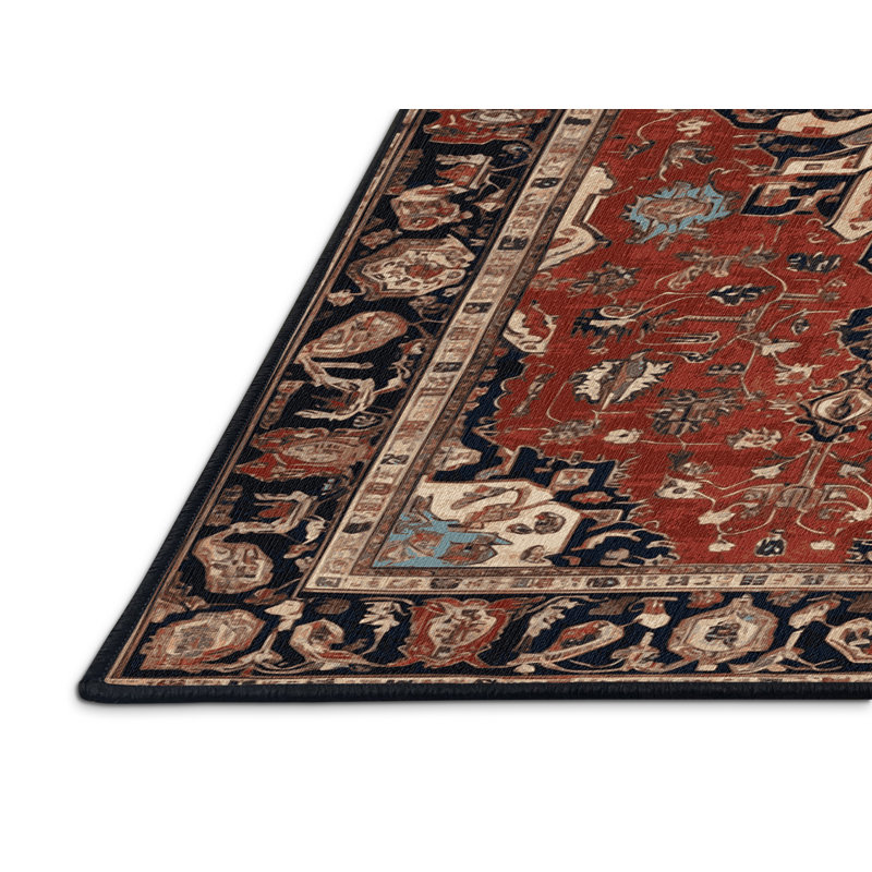 Tapis brun lavable à la machine, Rectangle 5 pi x 8 pi