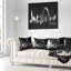 Peinture london dark silhouette oreiller Cityscape