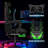RGB LED Lights Gaming Chair with Footrest and Lumbar Massager for Adults and Kids-1596828673