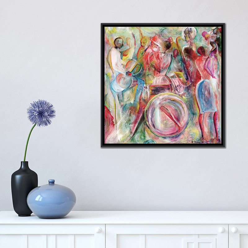 «New Orleans», reproduction sur toile, H 18 po x l 18 po x P 1,5 po, Toile avec cadre noir, Pas de tapis