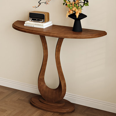 Console en bois massif brun noisette