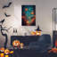 Lanterne et citrouille citrouille, art mural 24 po x 36 po