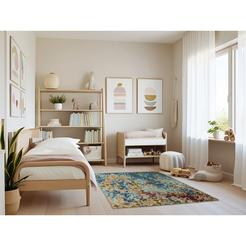Westhope Abstract Indoor Rug, Rectangle 4' x 6'