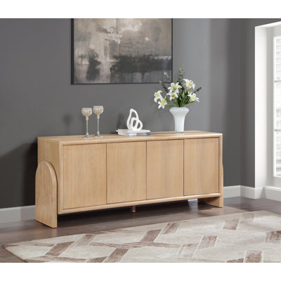 Elanor Oak Veneer And Solid Wood Sideboard / Buffet by George Oliver