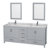 Sheffield 79" Freestanding Double Vanity Base Only with 70" Mirror-31336917