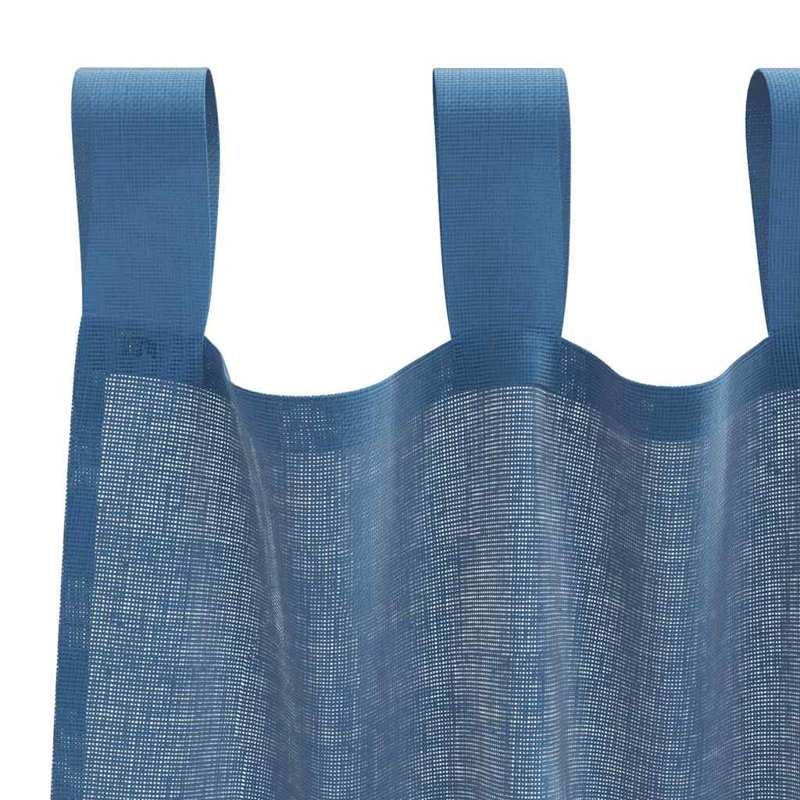 Voile Curtains With Tab Top 2 Pcs, 140cm Width x 245cm Drop, Royal Blue