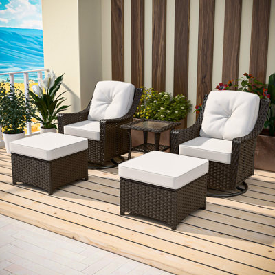 2 - Person Seating Group Rocker Chair with Ottomans by EAGLE PEAK