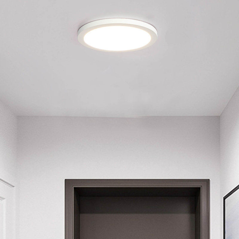 Plafonnier encastré 7,5 pouces à DEL, 3000K / 4000K / 5000K réglable, à intensité variable, 15W 1000LM, plafonnier ultra mince à DEL, pour placard, sous-sol, couloir, homologué ETL