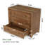 Table de chevet en bois massif avec 3 tiroirs, table de chevet large de 31,5 po pour la chambre à coucher (2 pièces)-132919202
