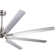 Smart 72" Integrated Led Ceiling Fan With Silver Blades In Brushed Nickel Finish