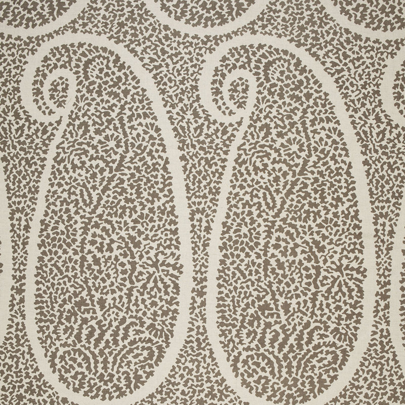 Ambala Paisley Fabric, Greige