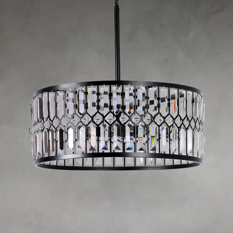 5 - Light Crystal Drum Chandeliers