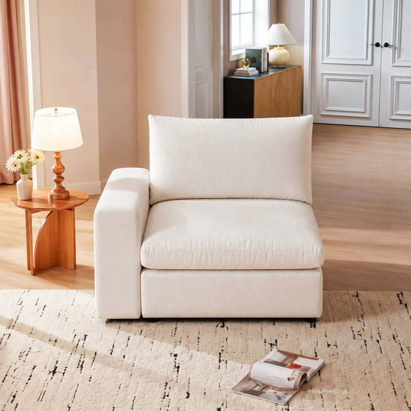 Modern Left-Arm Seat For Modular Sofa