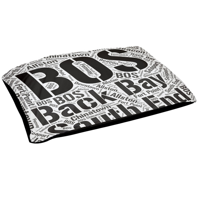 Oreiller rectangulaire designer, Grand L 50 po x l 40 po, Noir, Boston