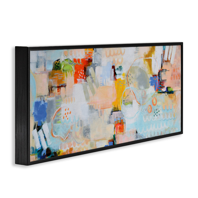 «Giclée abstraite encadrée du ciel» par Katherine Irvin, H 10 po x l 24 po, Giclée encadrée noir minuit