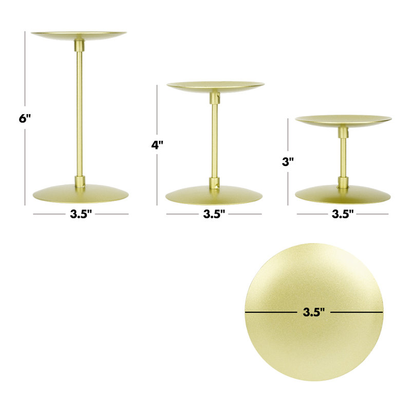 6'' H Metal Tabletop Dish, Gold